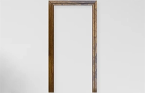 Wood-finish WPC door frame for interior use by Nirmaan Groups

